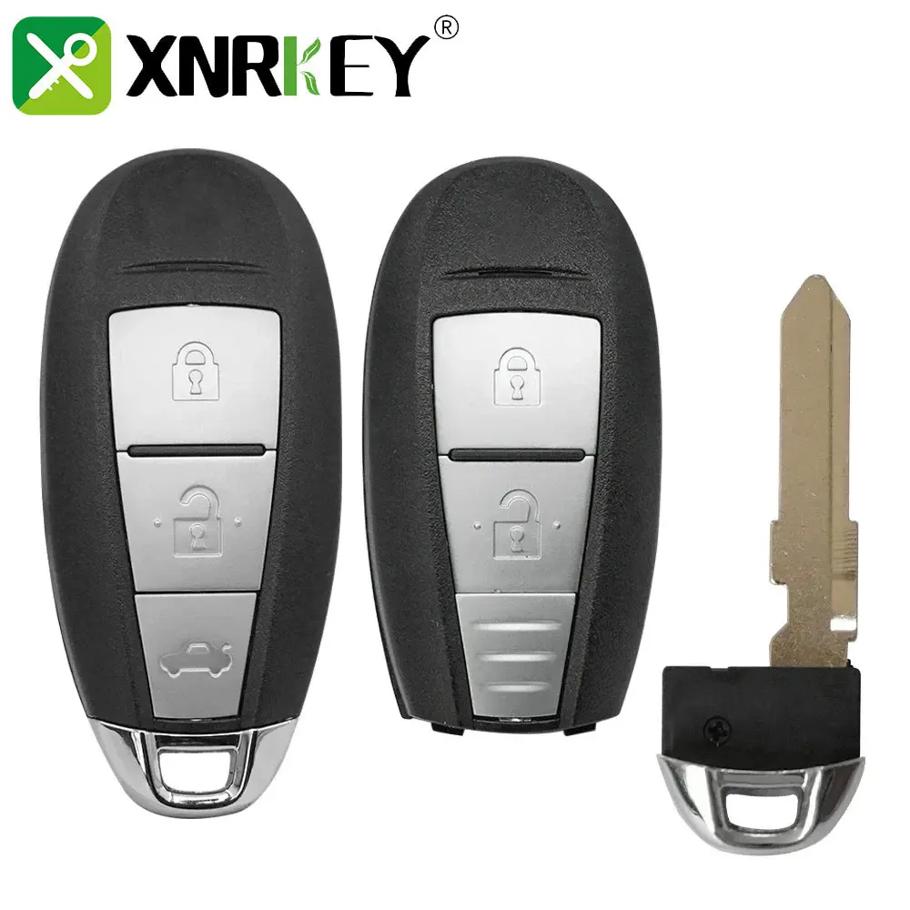 

XNRKEY 2/3 Button Remote Car Key Shell Fob For Suzuki Swift SX4 Vitara 2010-2016 TS007/TS008 Smart Key Case Cover with Small Key