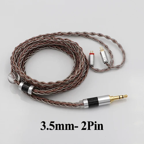 Tripowin C8 oortelefoon vervangende kabel IEM upgradekabel zilver koperfolie gemengd gevlochten klatergoud zilveren draad klatergoud koperdraad
