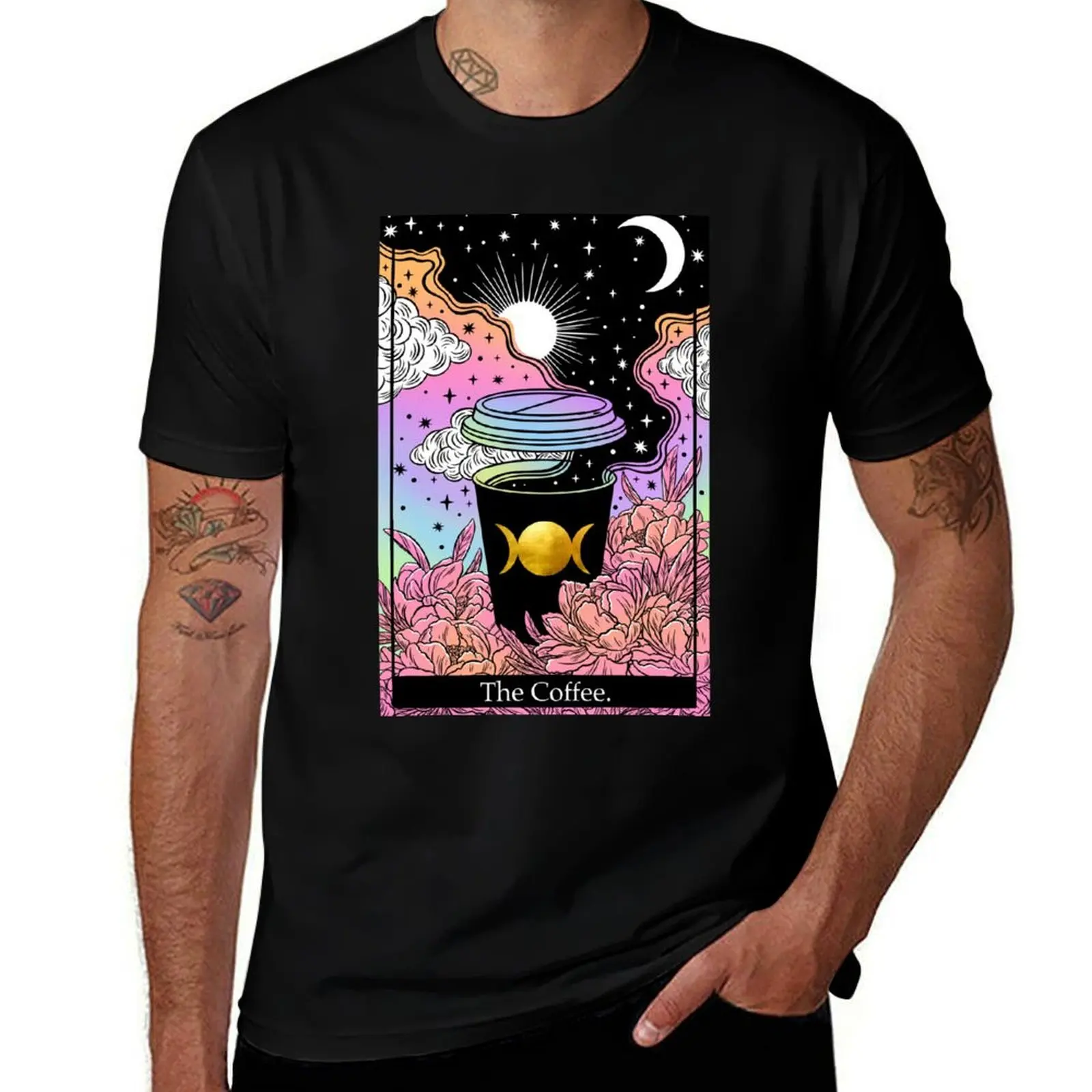 

Tarot card the Coffee T-Shirt t shirts for man slim fit man t shirt cotton T-Shirt