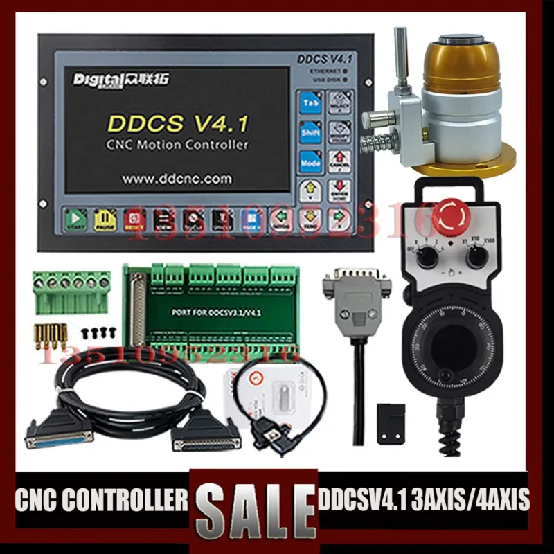 The Latest Ddcs V4.1 Cnc Control System 3/4Axis Engraving Machine Controller Kit Zaxis Probe 500K Pulse Support Servo Spindle