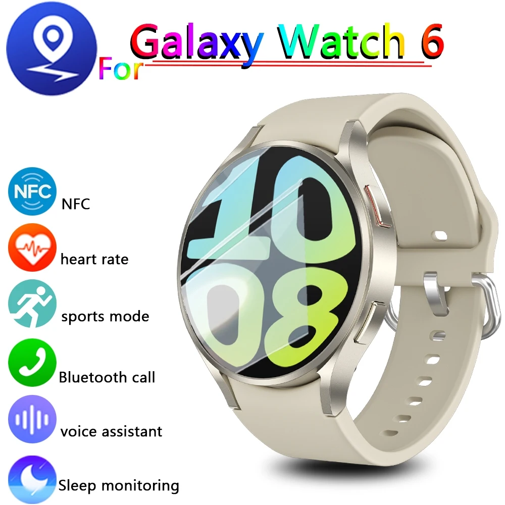 New For Samsung Galaxy Watch 6 Classic Smartwatch Men AMOLED HD Screen Voice Assistant Bluetooth Call NFC Smart Watch for Women