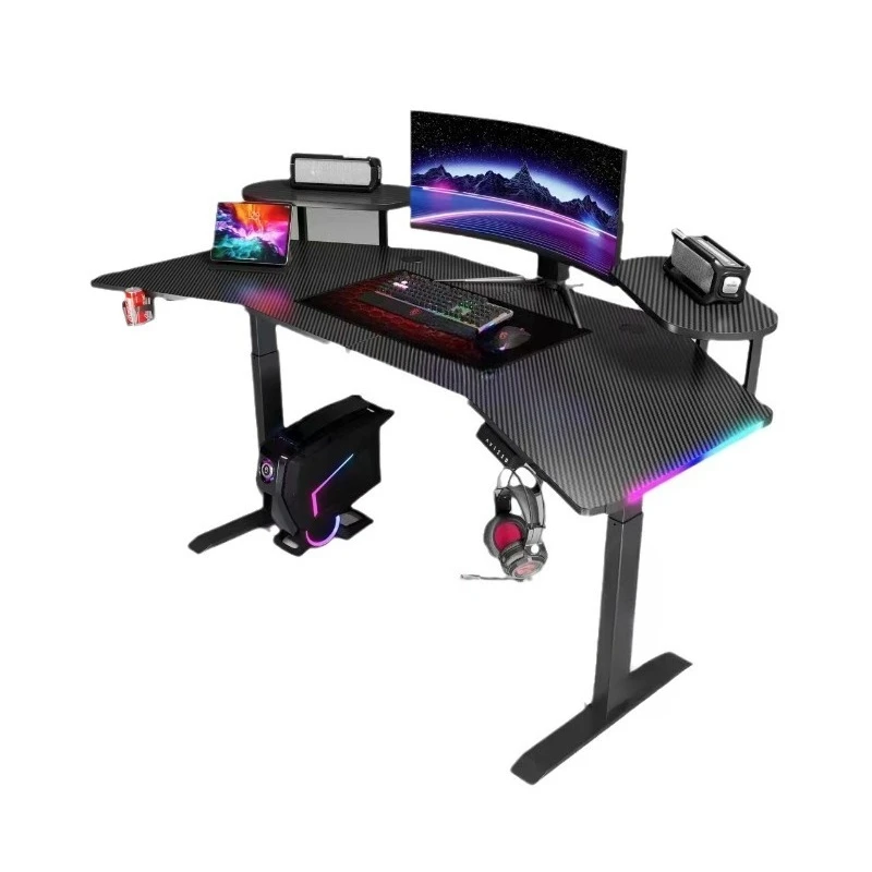 

Intelligent electric lifting table oversized carbon fiber standing live streaming host live e-sports lifting table
