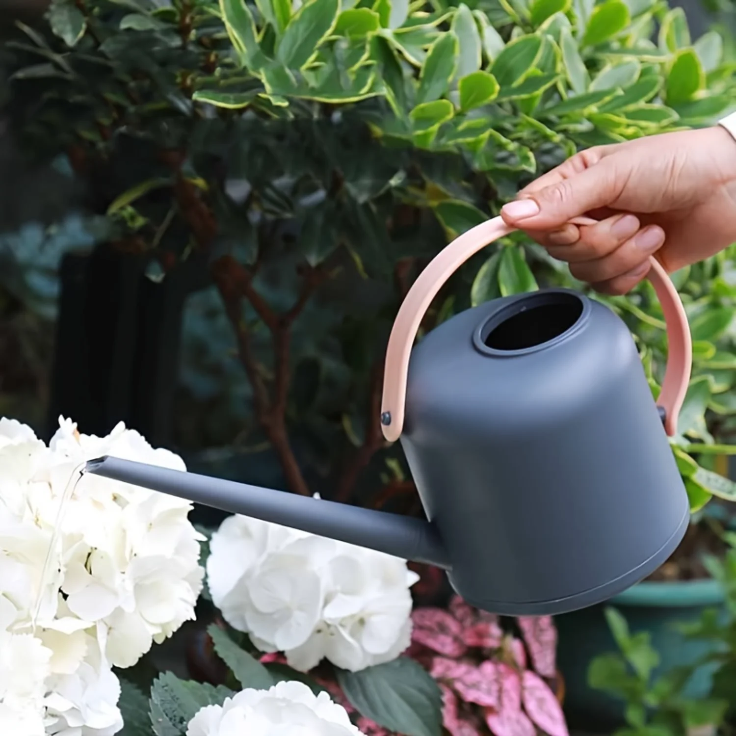 Small Plastic Long Mouth Watering Can for Gardening, 57.48oz Capacity, Efficiently Watering Flowers, Ideal Household Succulent W