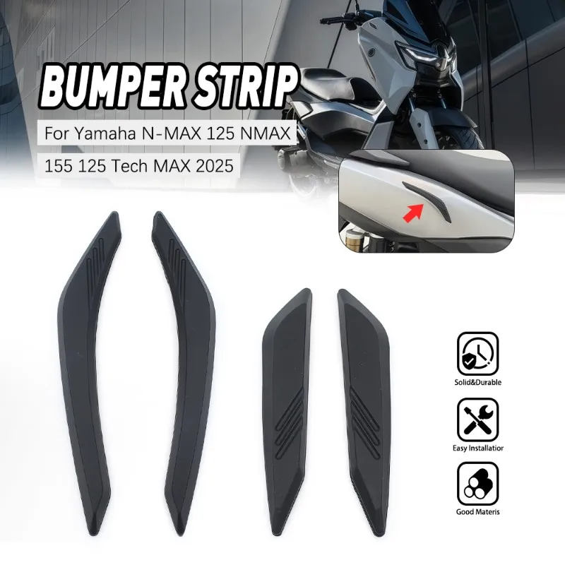 Side Scratch Protection Fairing Guard For NMAX 155 125 Tech MAX 2025 Motorcycle Anti-Collision Strips