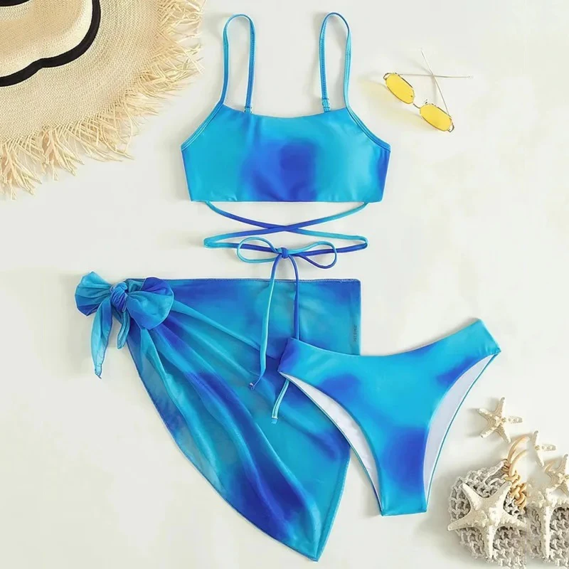 Bikinis sexis de verano para mujer, trajes de baño de tres piezas para mujer, ropa de baño para playa, trajes de baño, conjunto de Bikini brasileño, bañista para piscina