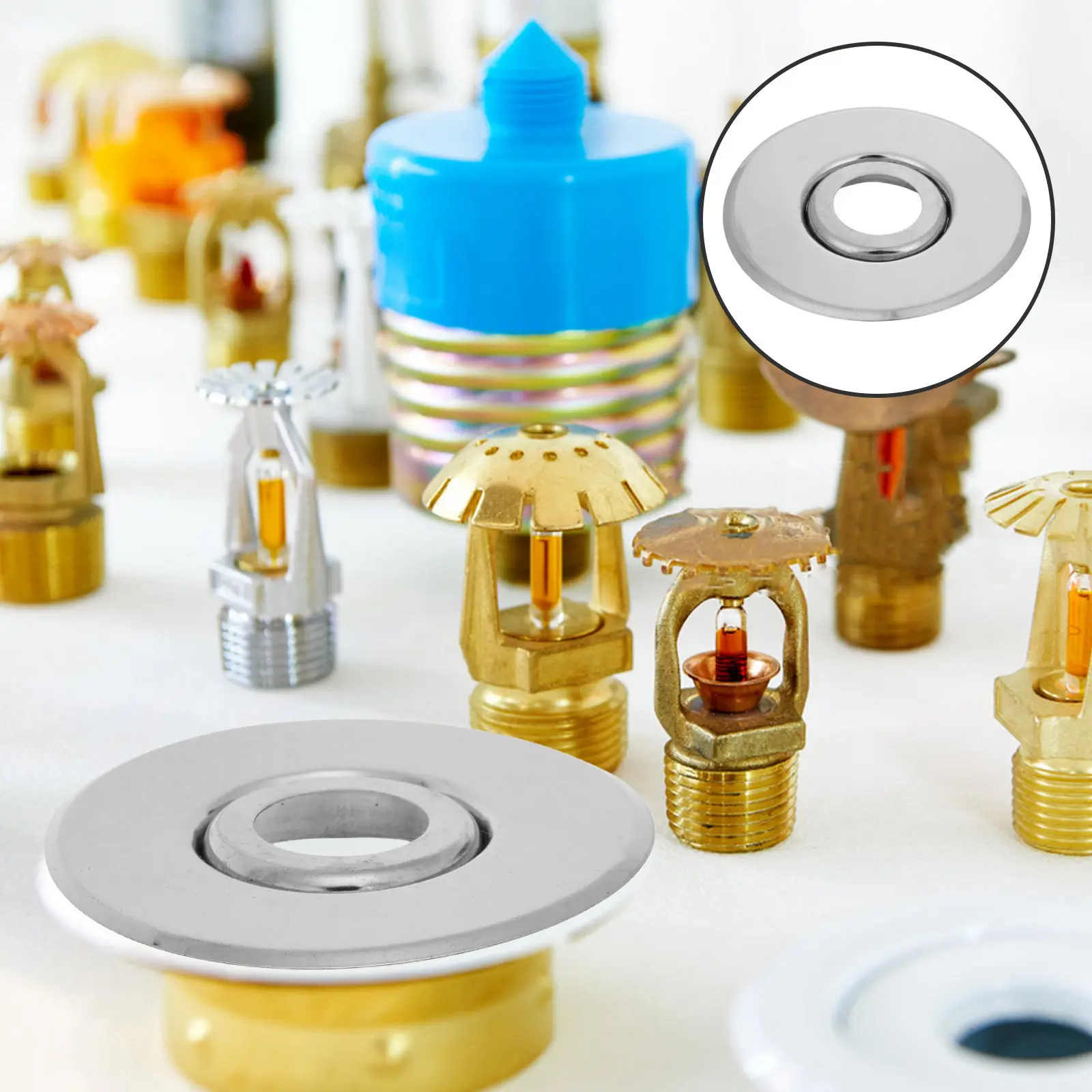 

4Pcs Fire Sprinkler Escutcheon Recessed High Heat Resistant Cover Plate Skirt Trim for Fire Sprinkler Retrofit Residential