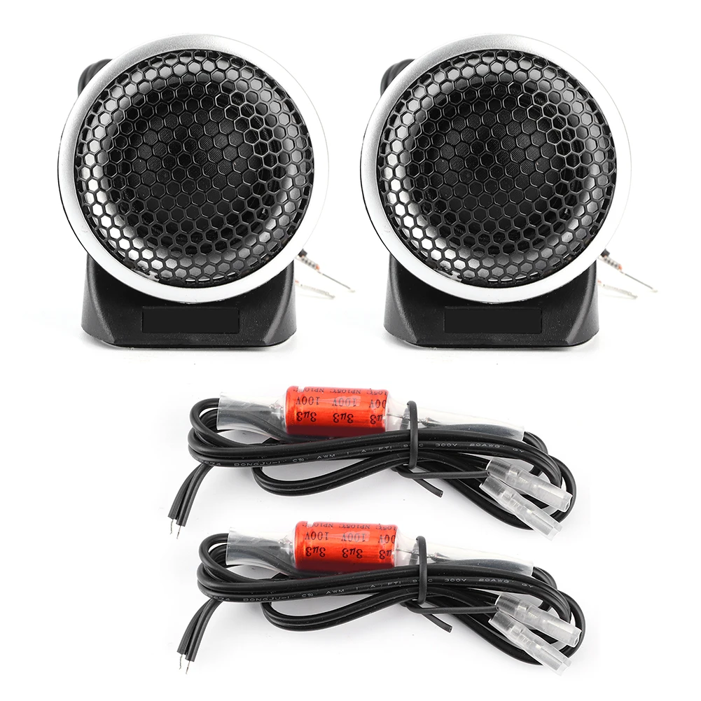 

2PCS 150W Car Tweeter Speakers 92dB Silk Dome Mini Horn for Car Audio System 12V