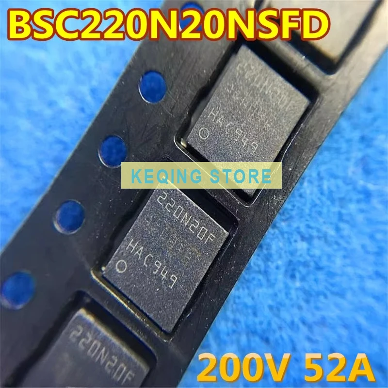 10PCS Used+Not NEW+Send after Measure BSC220N20NSFD 220N20F,TDSON-8,QFN 5*6 MOSFET 200V52A