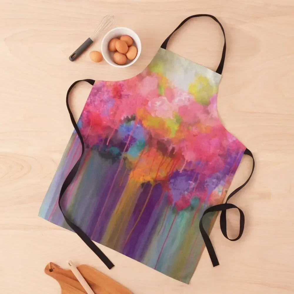 

rain of colors Apron Womens Dresses kitchen woman women's work for kitchen useful Apron