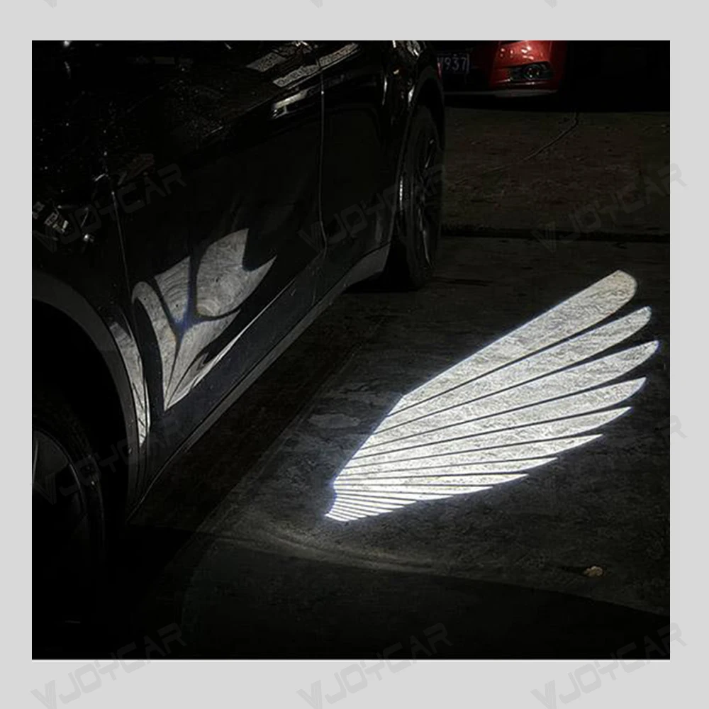 New Angel Wings Welcome Light for Tesla Model Y 3 Romantic Atmosphere Dynamic Projection Floor Lamp