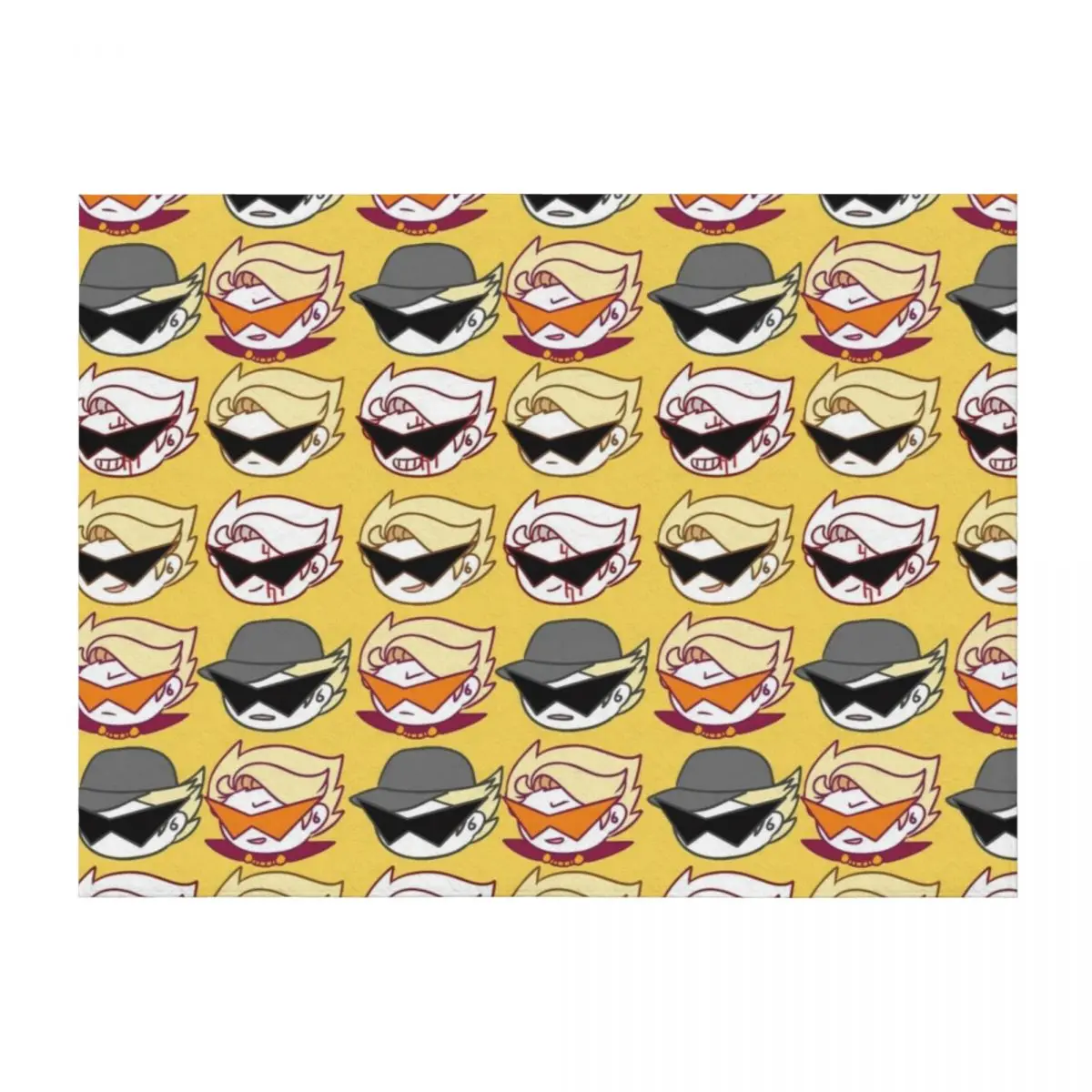

homestuck-dirk strider fabric series-Cute dirks head Throw Blanket Thermal Decorative Beds Soft Big Weighted Blankets