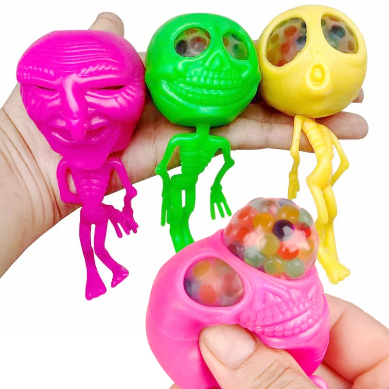 Creative Skull Alien Pinch Music Toys Squeeze Slow Rebound Children\'s Puzzle Decompression Vent Ball Halloween Trick Props Gift