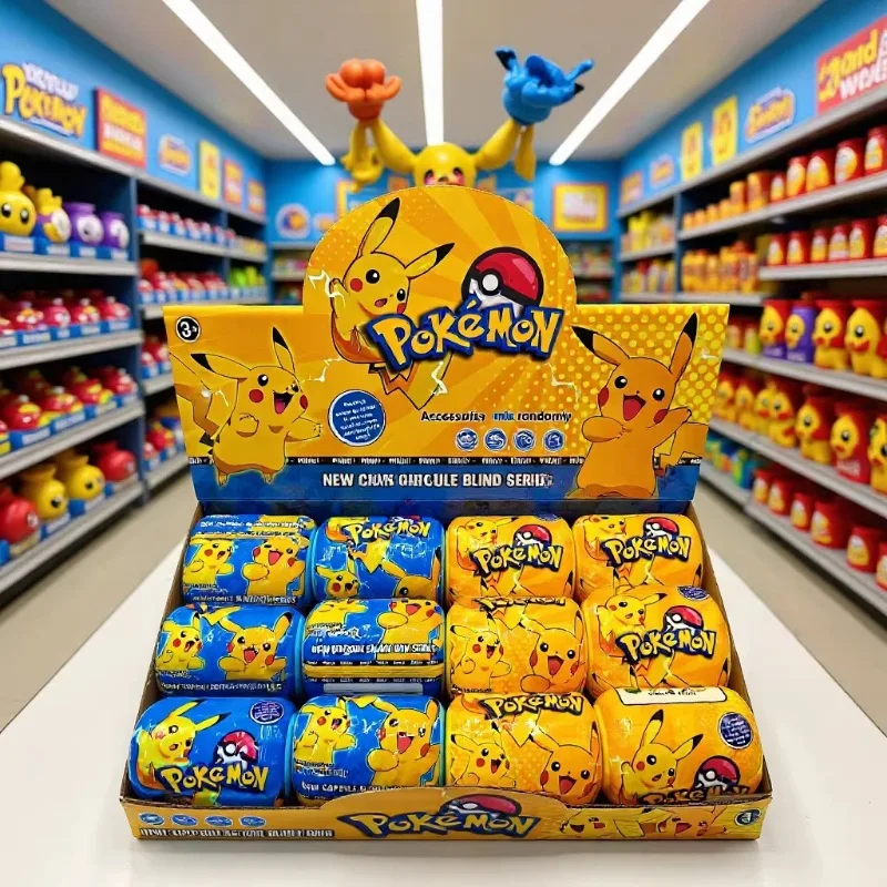 

Коллекционные фигурки Покемон Пикачу в капсулах: загадочные подарочные наборы, аниме-модели, украшения