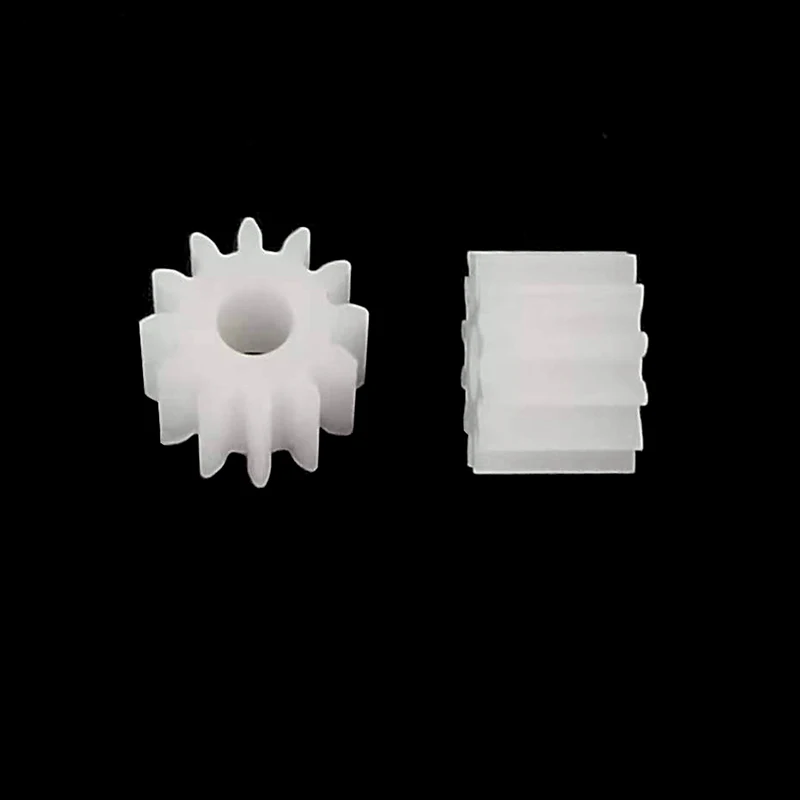 122.5A 100pcs 0.5 module plastic small gear, 12 teeth, 2.5mm interference fit bore,spur gear Toy Model Aircraft Parts Gears view 2