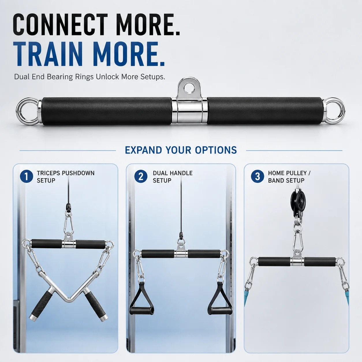 Cable Machine Attachment 56cm - Home Gym Lat Pulldown ulasan dan harga