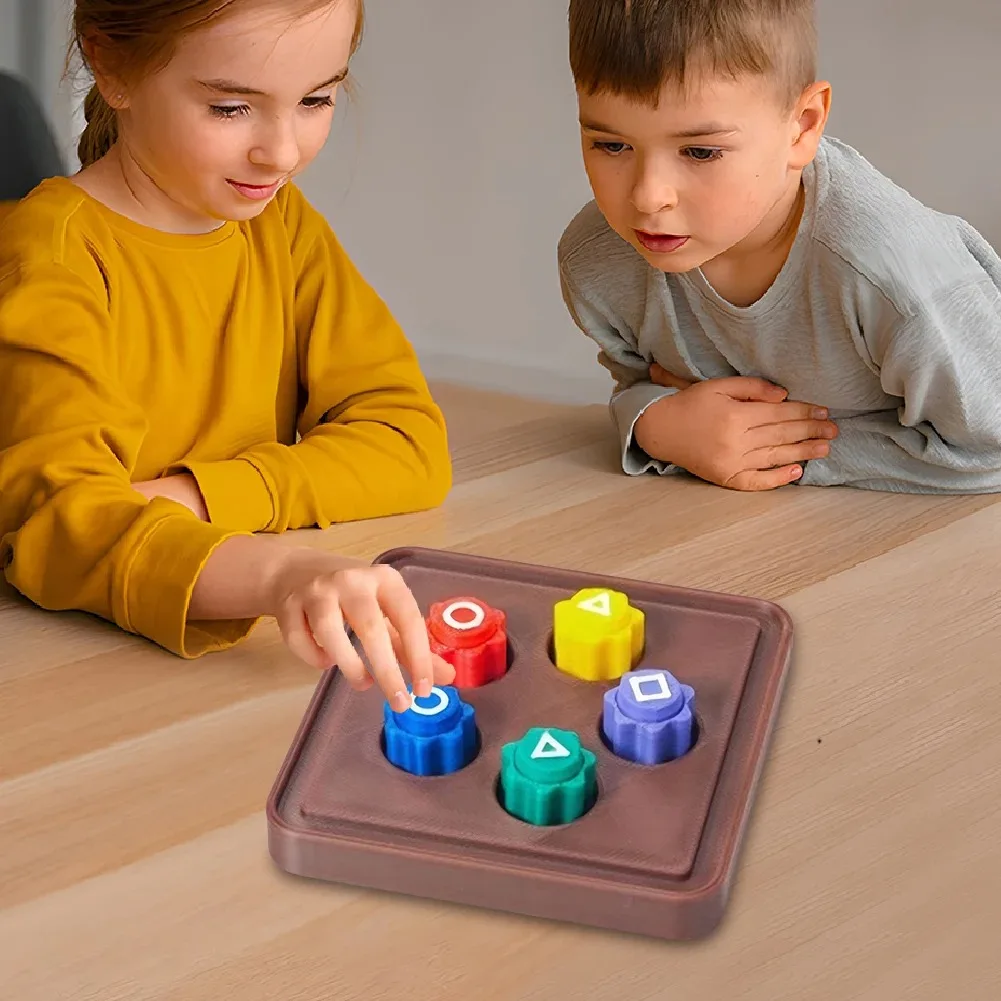 

5pcs desk Game Dice Party Game Props Square Circle Printing Bar Games Party Props
