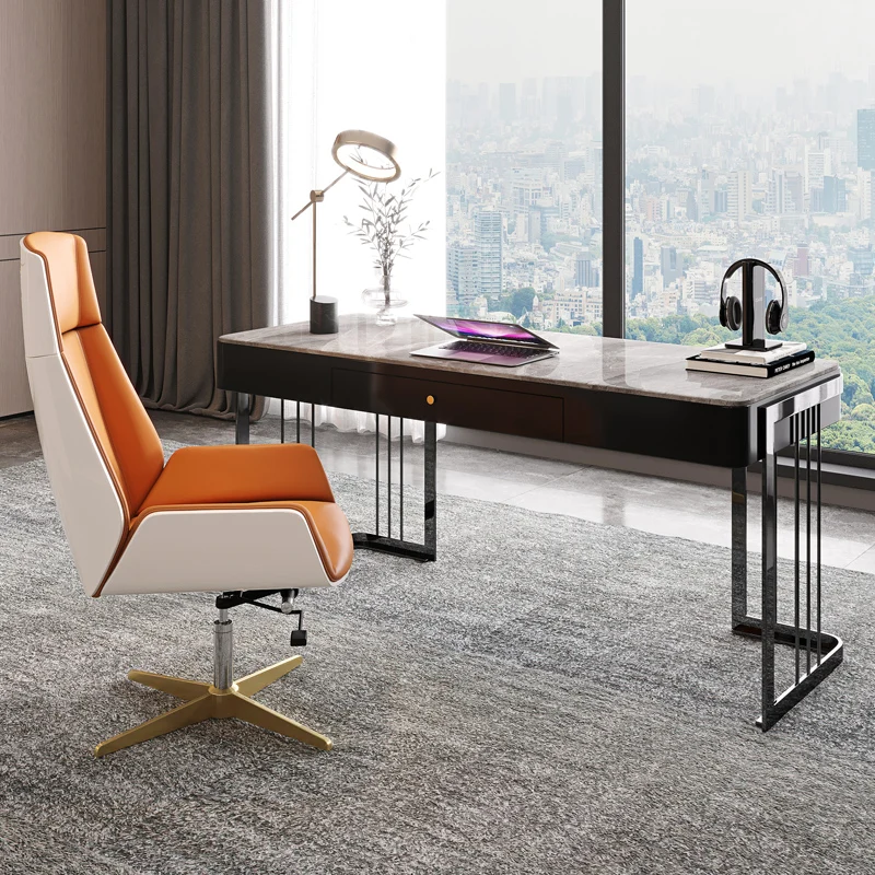 Factory Direct 2026 Asthetic Manager Executive Desk Drawers Storage Gaming Computer Office Desks Work Conference Scrivania Uffic