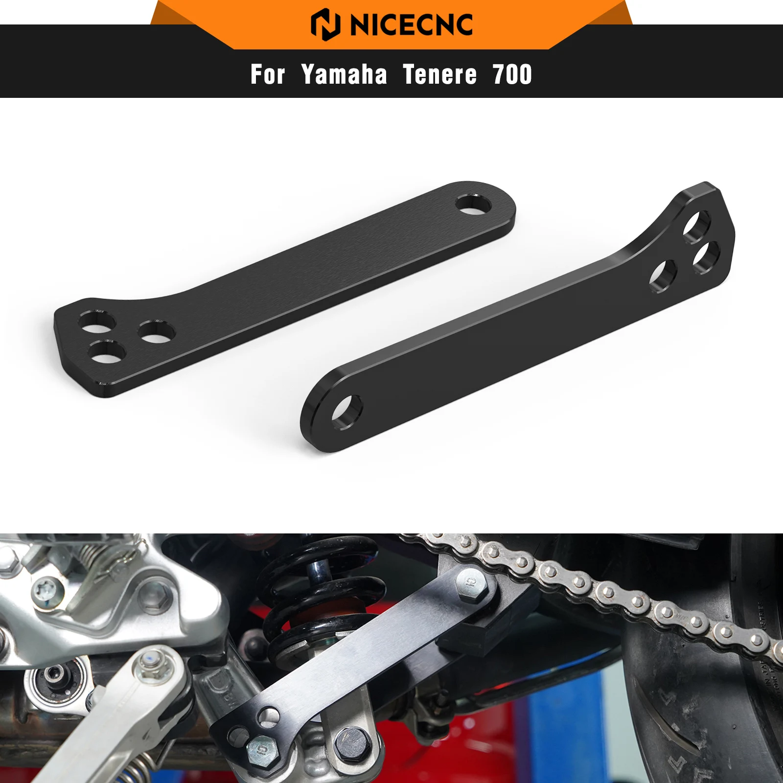 For Yamaha Tenere 700 T700 XTZ700 Rally Edition 2020-2024 Motorcycle Suspension Lowering/Raising Links Lower 18/30MM Raise 12MM