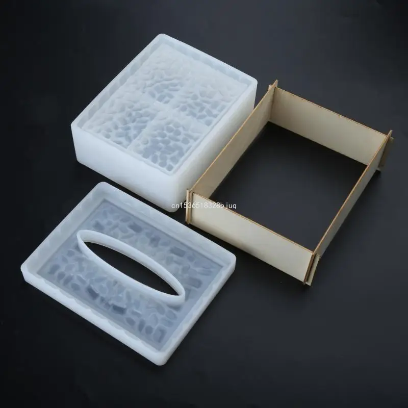 

Silicone Tissue Box Mold Dominoes-Jewelry Box Mold for DIY Crafts Home Decor Dropship