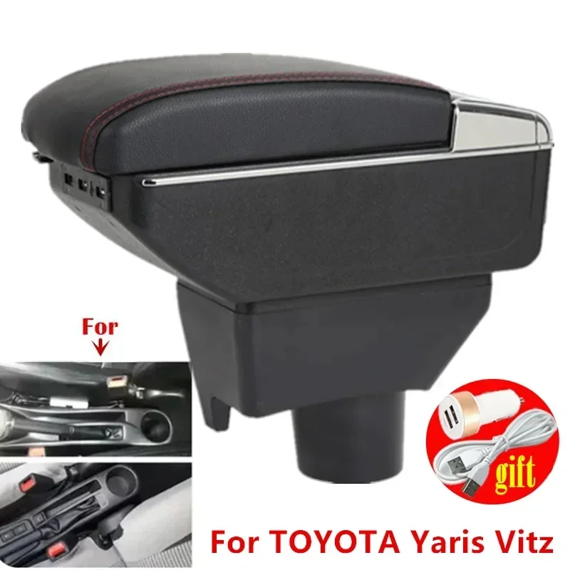 

Car central armrest box For TOYOTA Yaris Armrest box For TOYOTA Yaris Vitz Car Armrest Center Storage box Dedicated Retrofit