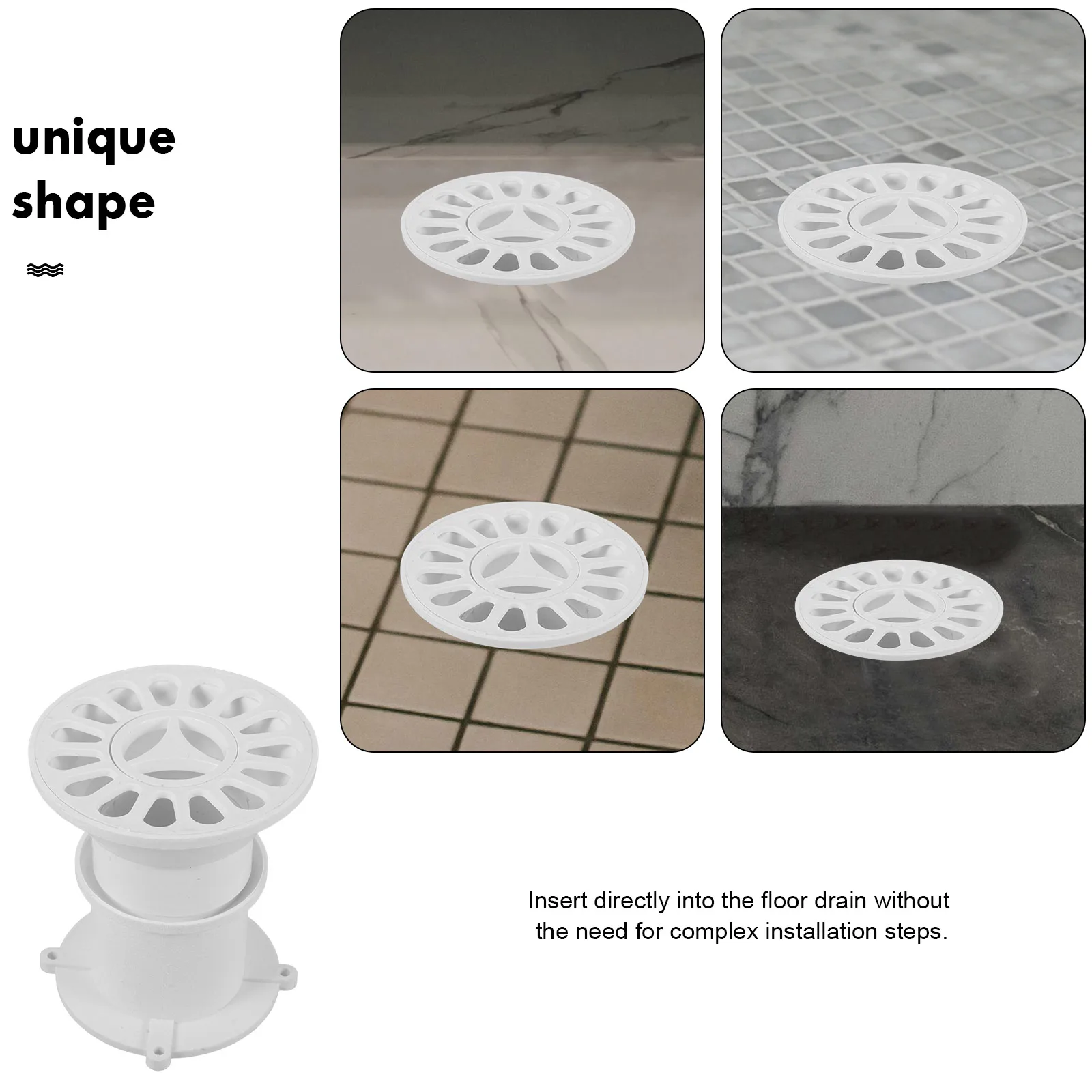 

Deodorant Floor Balcony Filter 50mm Anti Clogging Strainer Yard Outdoor Drain Outdoor Plastic Drainage Pipe