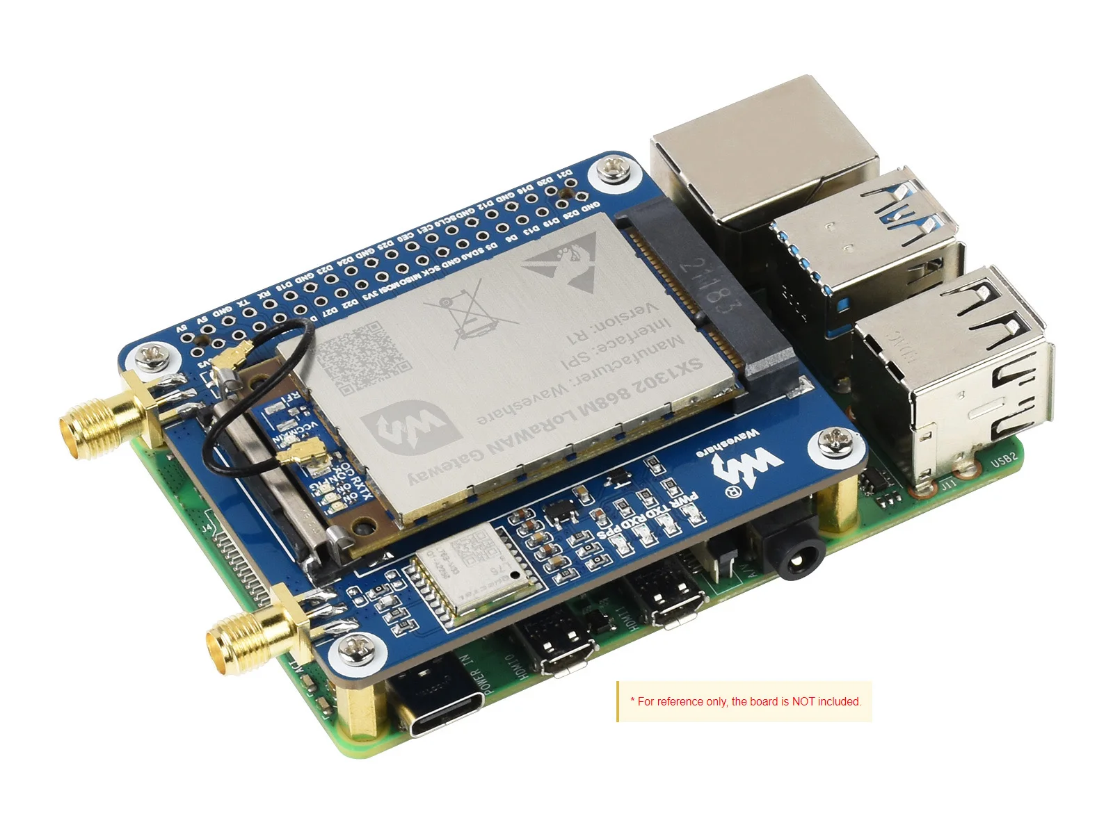 Sombrero Waveshare SX1302 LoRaWAN para Raspberry Pi SX1302 868M módulo GNSS SX1302 sombrero LoRaWAN