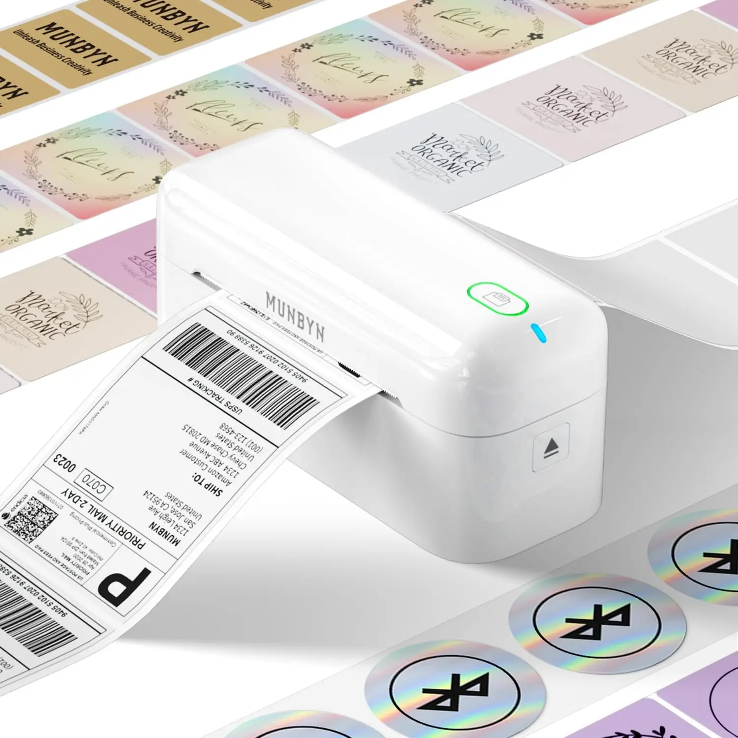 

Bluetooth Thermal Label Printer 4x6, Shipping Label Printer for Small Business, Compatible with Android iOS Windows Mac Chromebook