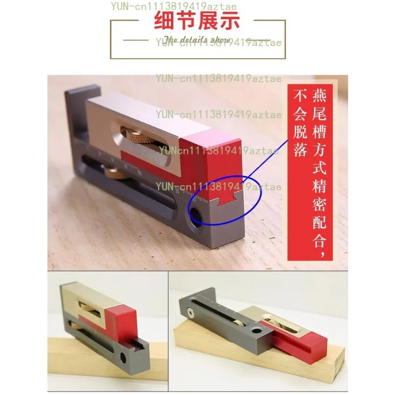 Table Saw Kerf Adjuster Tenon Making Tool Movable Block Length Compensation Gauge