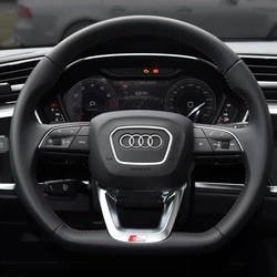 Car Logo Stickers Steering Wheel Gear Knob Emblem Accessories For Audi S Line A3 A4 A5 A6 A7 A8 Q3 Q5 RS3 RS4 RS5 RS6 S3 S4 S5