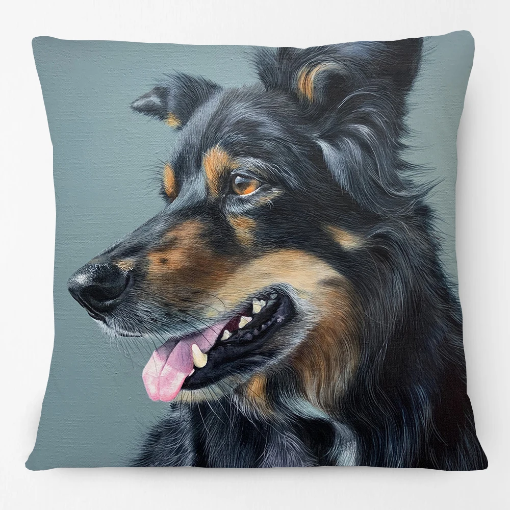 Hand Painting Animals Head Rabbit Deer Elk Goat Gorilla Cow Dog Printed Decorative Sofa Throw Pillow Case Cushion Cover