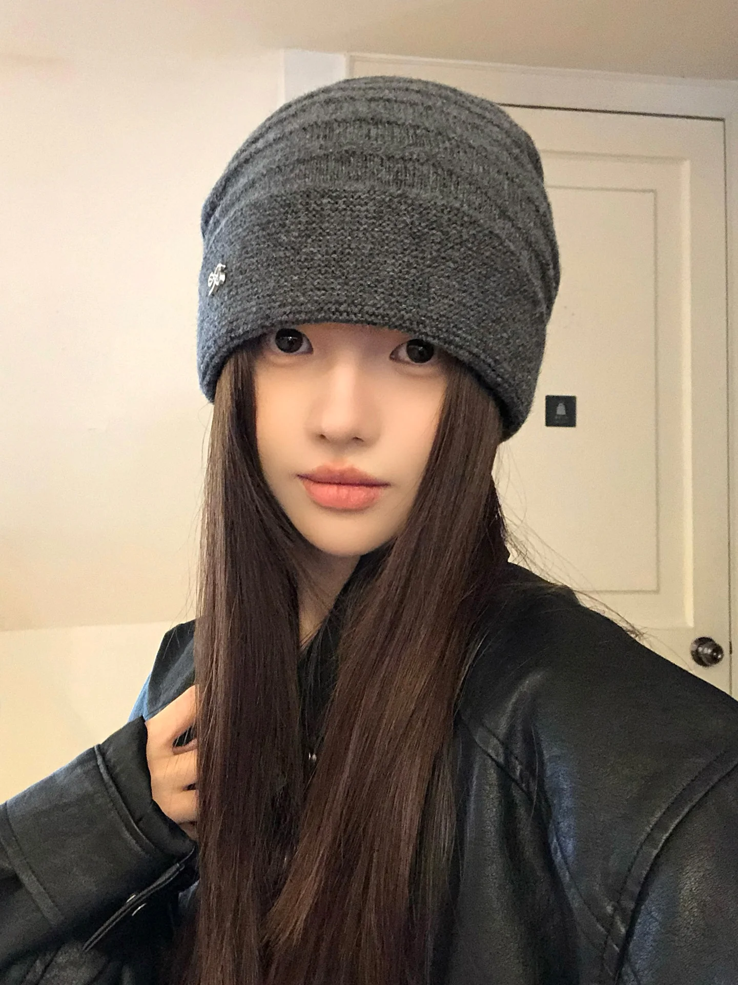 Retro Japanese Style Women's Knitted Woolen Hat 100 Wool Thick Warm Ear Protection Face Slimming Cold Hat Autumn Winter