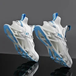 Autumn men's breathable new lightweight casual mesh sports shoes versatile blades sneakers male trendy running shoes larger size