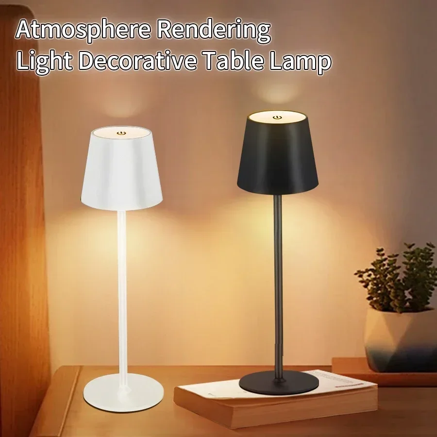 

LED Table Lamps 3Levels Dimmable Wireless Led Desk Lamp Touch Night Light USB Rechargeable Touch Lamp For Room Study Office Bar