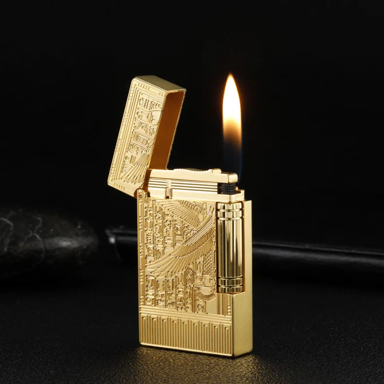 Steel Sound, Brass Dial, Side Sliding, Loud Sound, Inflatable Lighter, High-end Men's Gift, Smoking Accessories  Gadgets for Men
