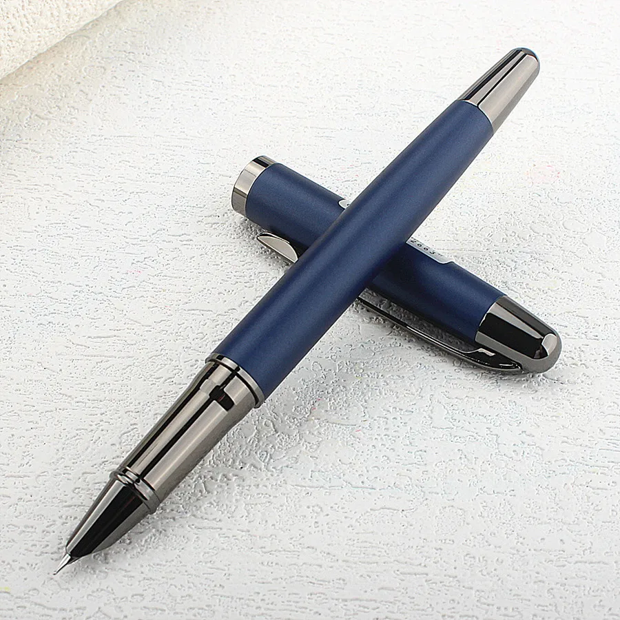 Pluma estilográfica Business 5133, punta de 0,35 MM, pluma de tinta de escritura negra mate de Metal con convertidor para regalos de estudiantes