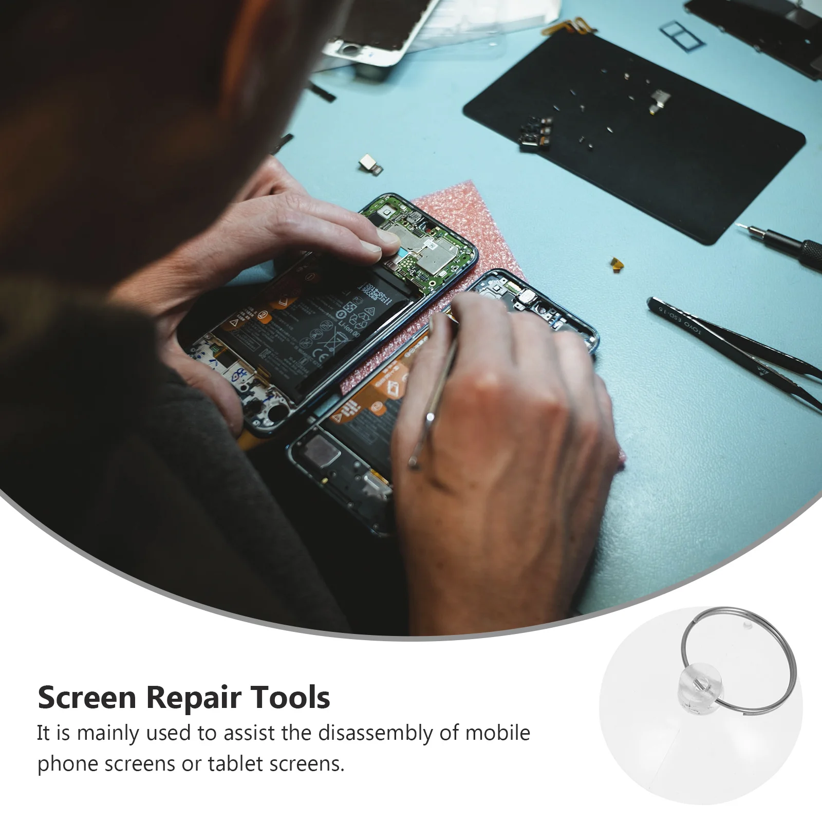 

50Pcs High Quality Suction Cup Tool for Mobile Phone Tablet Screen Repair Small Lightweight Portable Phone Screen Suction Cups