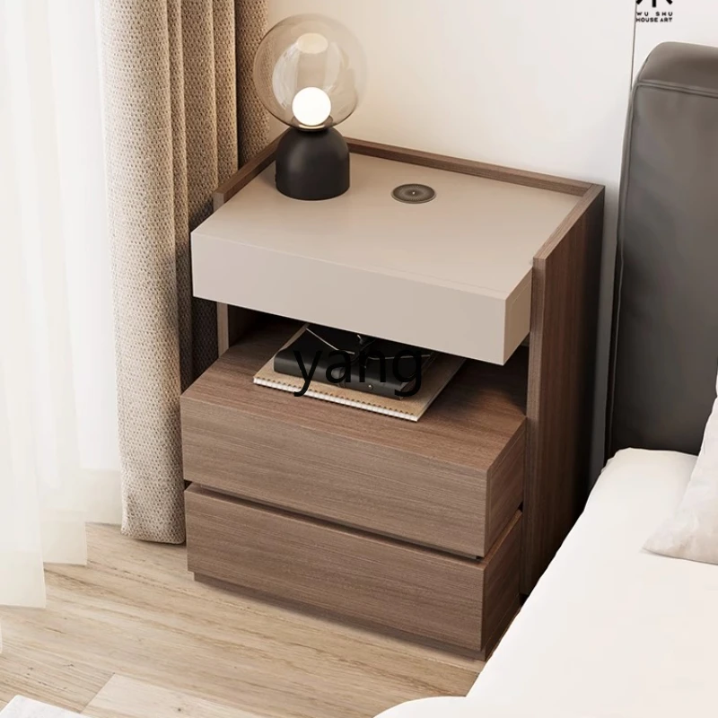 

TGF Italian minimalist smart bedside table household multi-function wireless charging bedside table