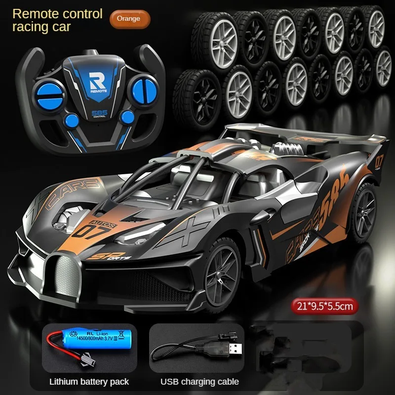 Children\'s remote control car four-way charging wireless electric toy Bugatti car racing toy hydraulic rc