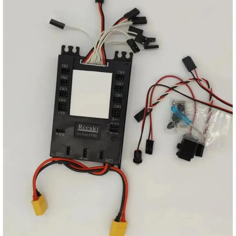 BaMasRccskj 2104 Mini Servo Section Board Power Distribution Box PDB With 20A-30A UBEC / XT60 Plug For RC Airplane