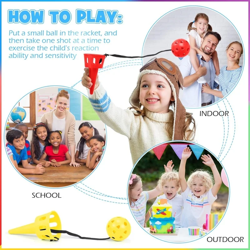 Ball Catch Game Hand Eye Coordination Ball Catching Cup Classic Outdoor Tetherball Catch Game for Outdoor Sports Party Games