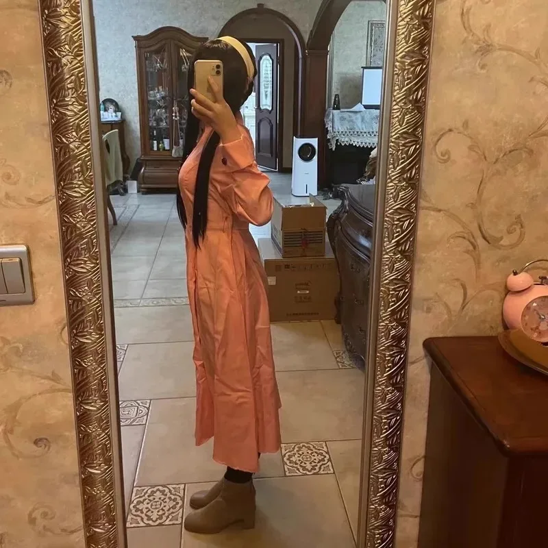 Yor Forger Cosplay Disfraz para niñas y mujeres adultas Anime Spy Vestido rosa Diadema Peluca Pendientes Traje Traje Uniformx;2'a,6.h;8'v,