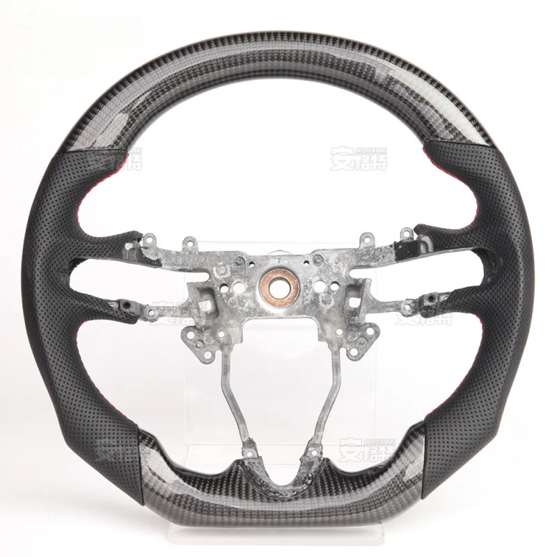 

For Honda Fit Multi-Function Black Carbon Fiber Sport Steering Wheel (Custom Modified Part, Ouhengchi)