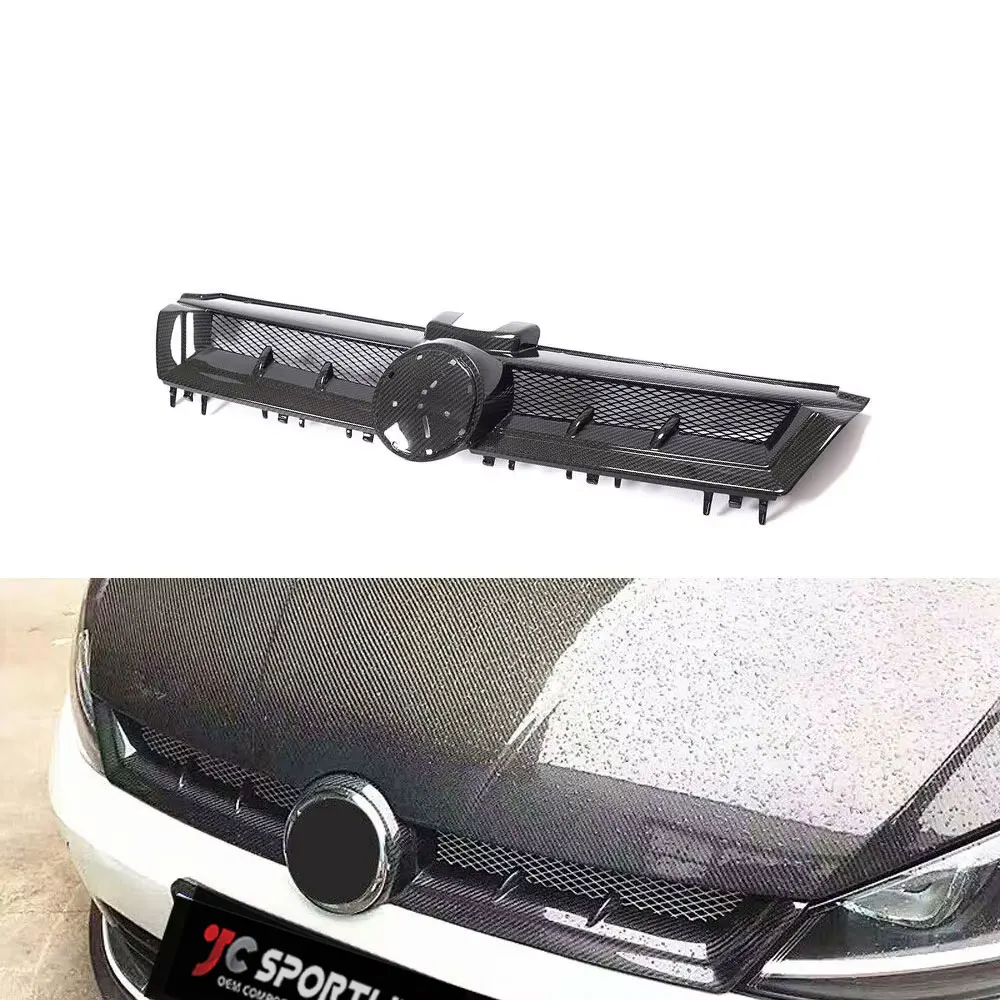 

Modify Luxury Dry Carbon Fiber MK7 GTI Car Front Grill Grilles for Volkswagen GolfVII GTI/R R Line 4-Door 2014-2017