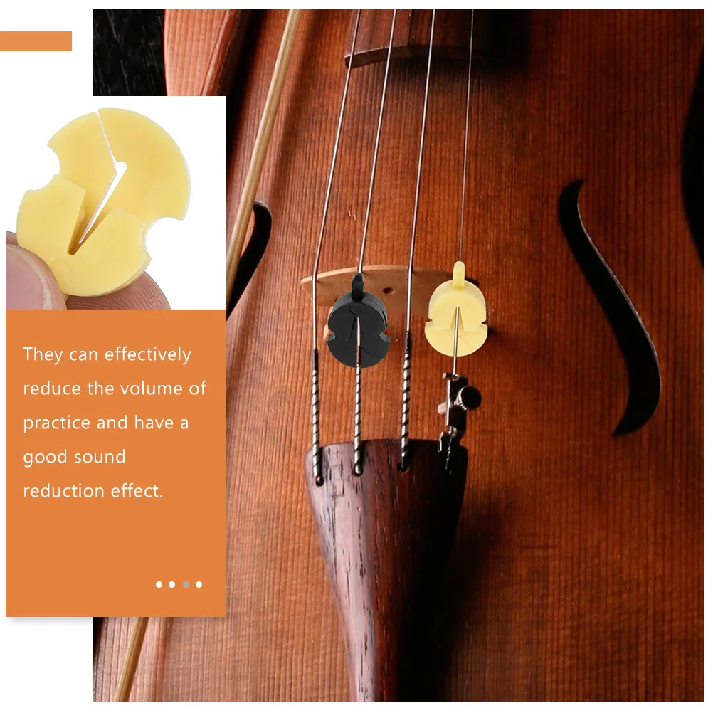 

6pcs Small Violin Rubber Mute Lightweight Durable Practice Tool For Silent Playing Use Multicolor Instrument Parts