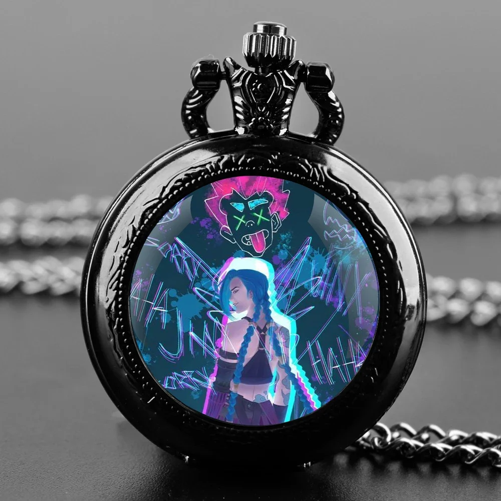 Arcane Jinx Unique Creative Quartz Pocket Watche Necklace Accessory Chain Clock Kids Souvenir Best Gifts For Children Men