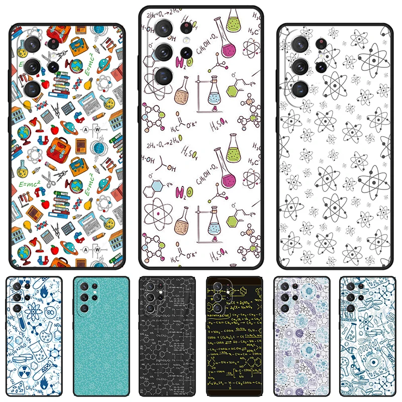 

Чехол для телефона Atom Science Chemistry для Samsung Galaxy S24 S25 S23 S22 Ultra Note 10 20 Plus S20 S21 FE Cover
