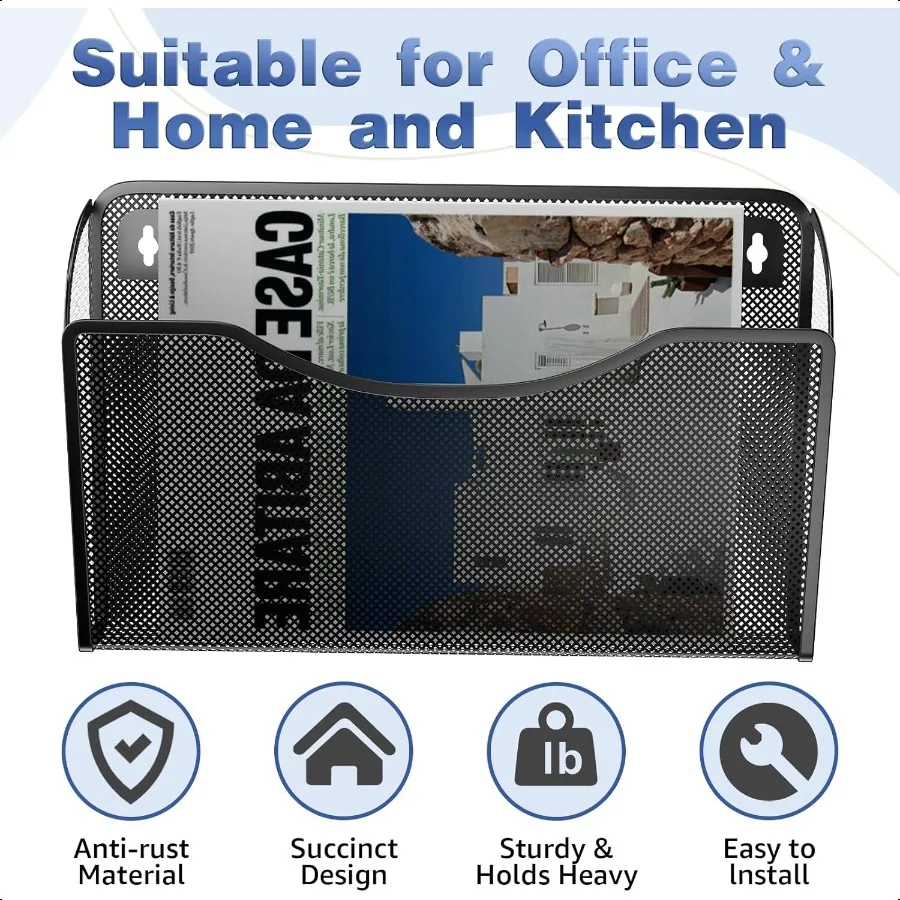 Настенный органайзер для файлов, вертикальная папка для файлов, держатель для папок, подвесная корзина, органайзер для почты для офиса, дома и школы