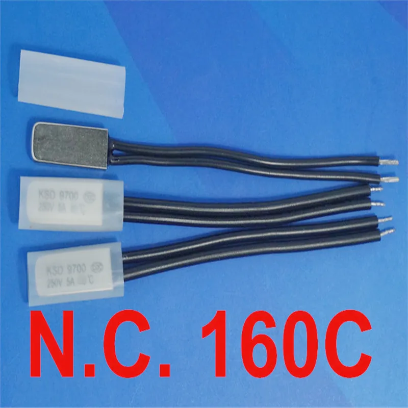 100 pcs/lot) 160C KSD9700 Normally Close Thermostat, Temperature Switch, NC 160 Celsius, Bimetal Disc.