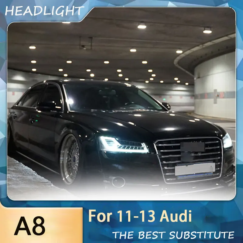 Car Accessories Head Lamp for Audi A8 Headlights 2011- 2012-2013 A8L LED Headlight DRL Dynamic Singal High Low Beam Headlamps