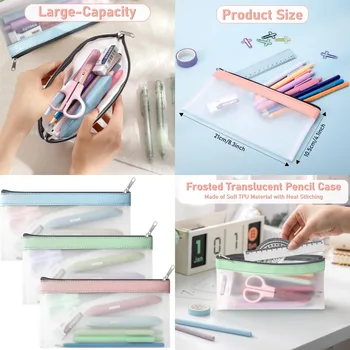Clear Zipper Pencil Pouches 1